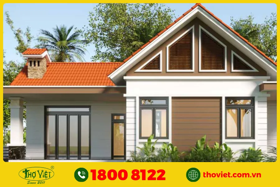nhà sơn Màu be hoặc nâu nhạt
