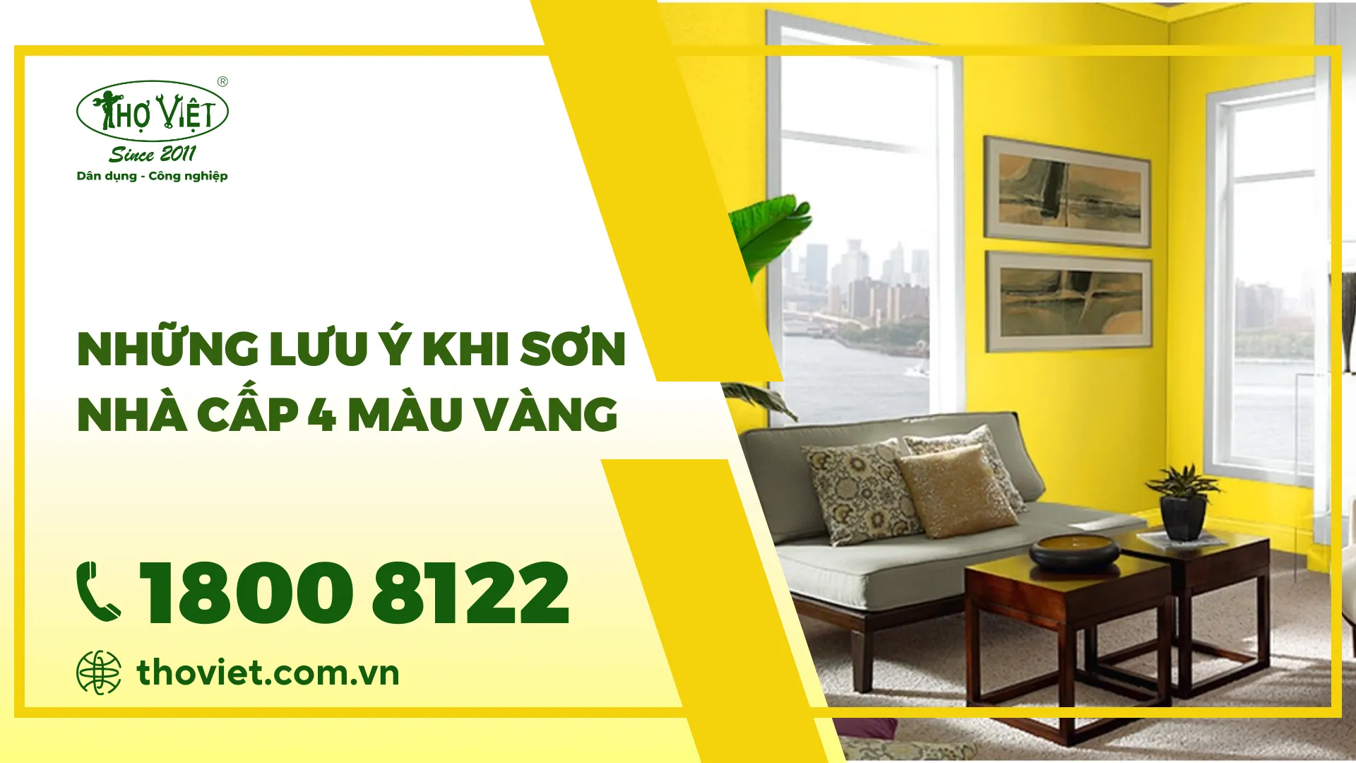 Những lưu ý khi sơn nhà cấp 4 màu vàng