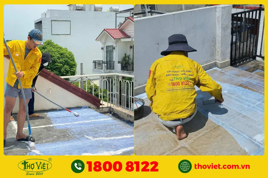 Các bước chống thấm sân thượng cũ