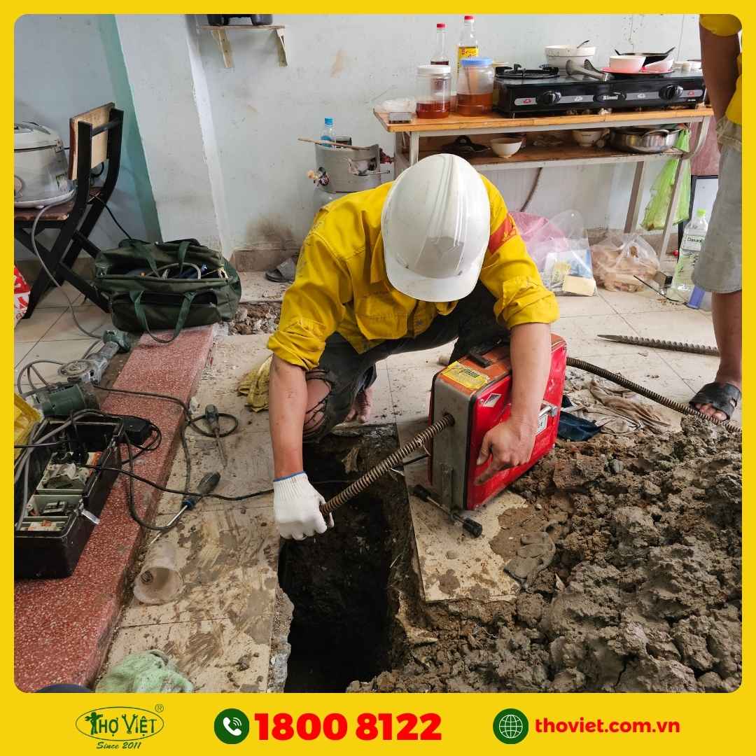 Quy trình thông cống nghẹt - Thợ Việt