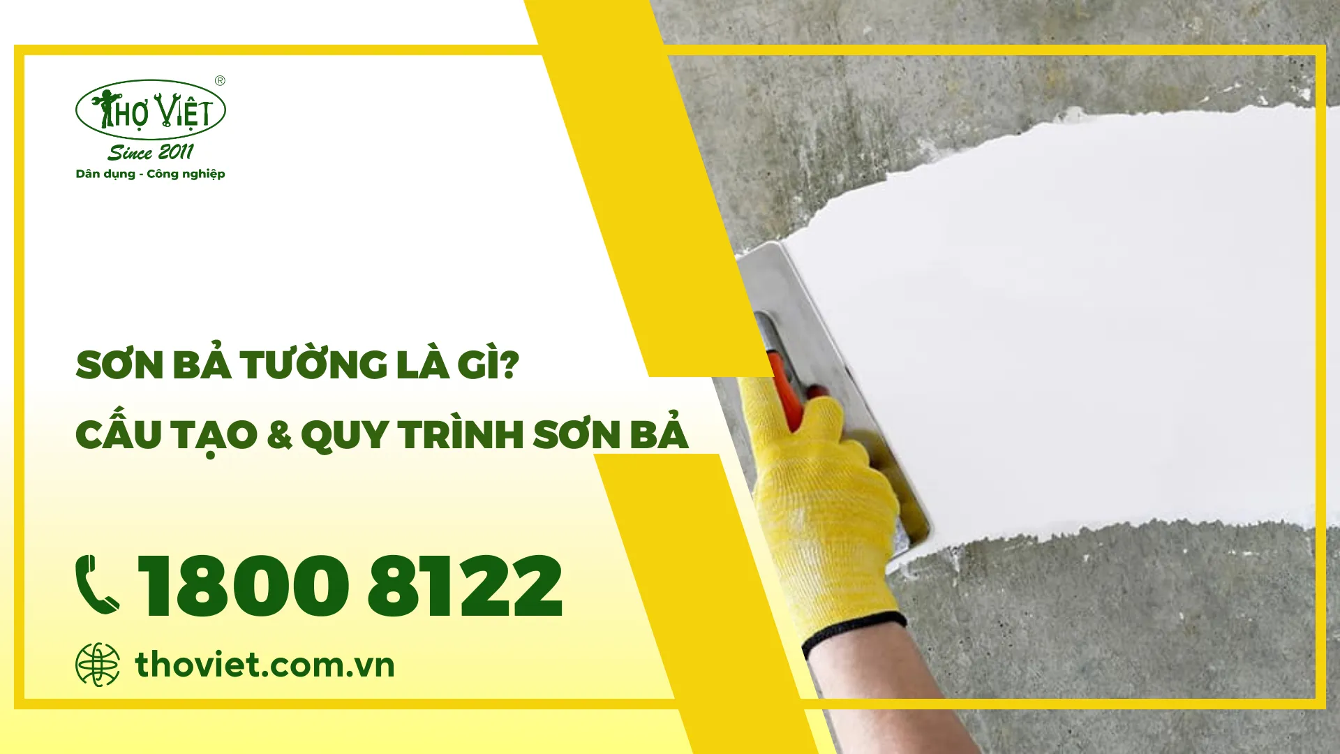 Sơn bả tường là gì? Cấu tạo & Quy trình sơn bả tường