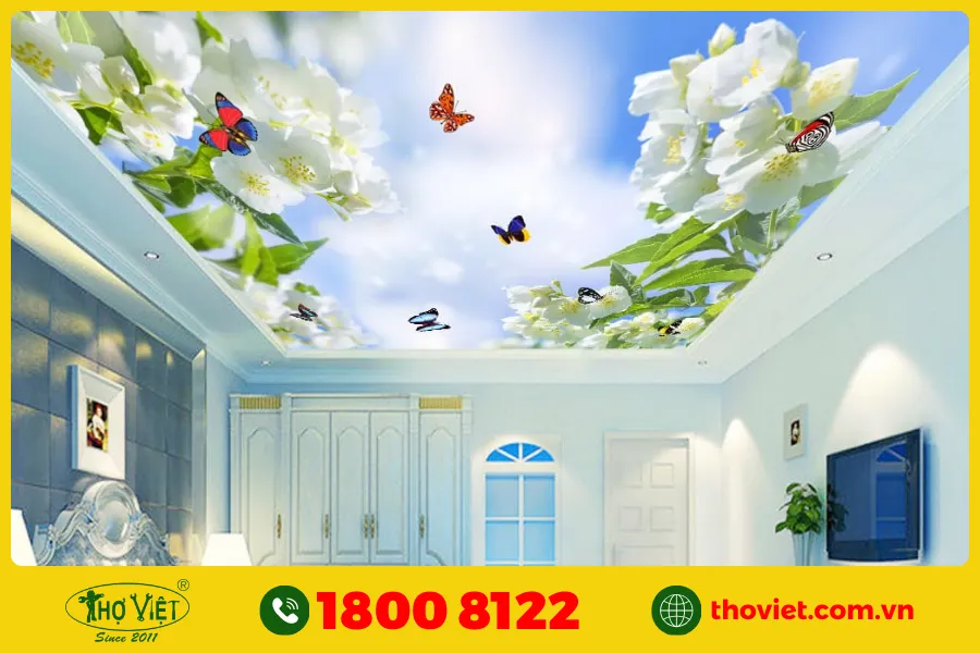 20+ mẫu sơn mây trần nhà đẹp nhất hiện nay