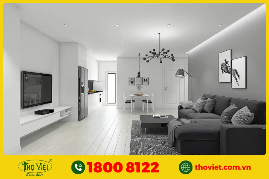 20+ Ý tưởng sơn phòng khách màu trắng kem