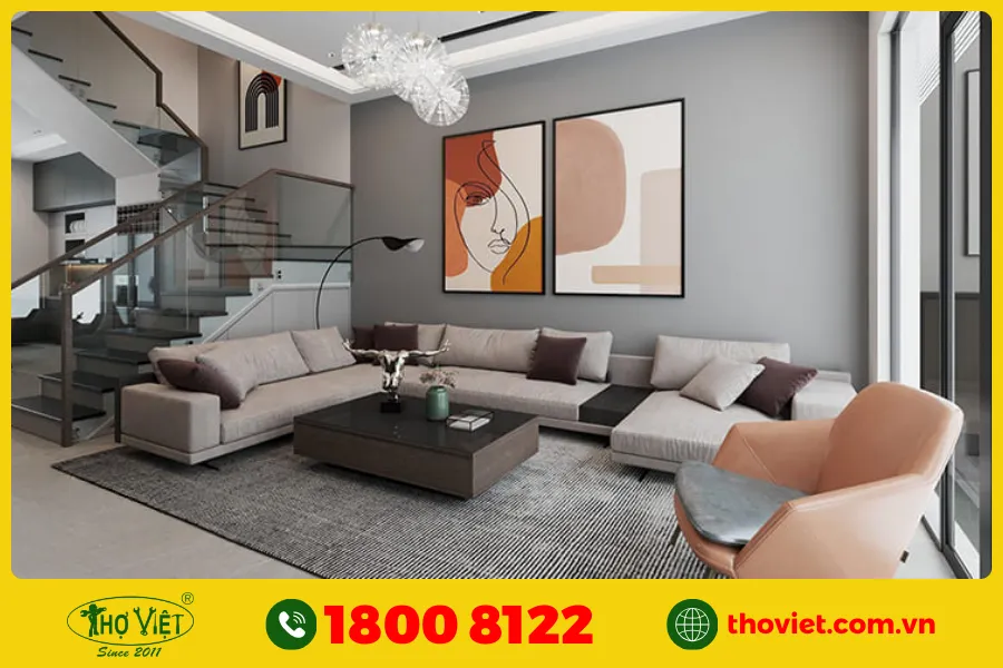 20+ Ý tưởng sơn phòng khách màu trắng xám