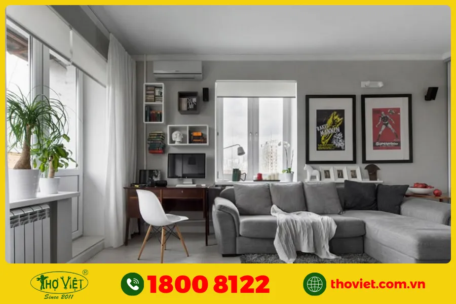 20+ Ý tưởng sơn phòng khách màu trắng xám