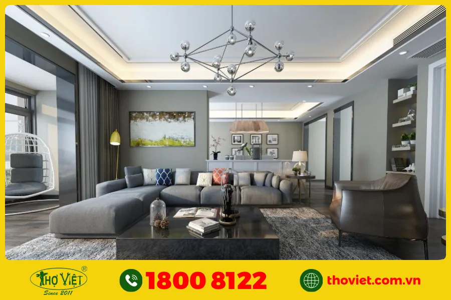 20+ Ý tưởng sơn phòng khách màu trắng xám