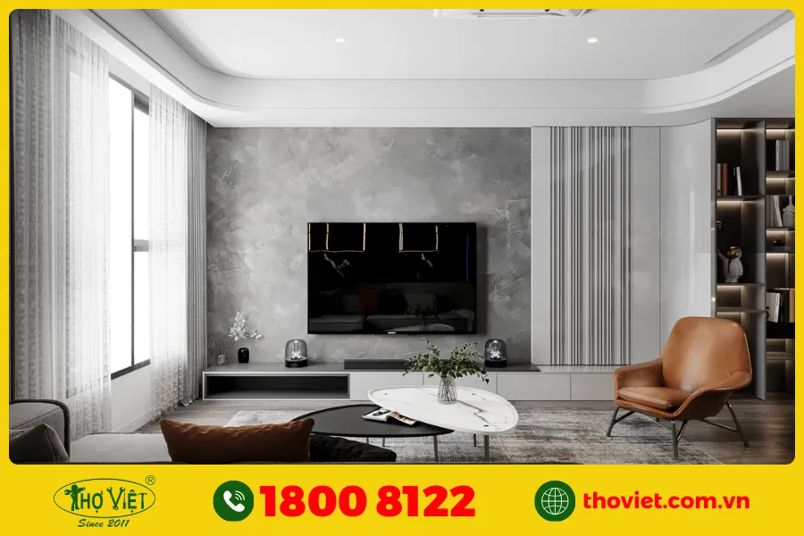 20+ Ý tưởng sơn phòng khách màu trắng xám