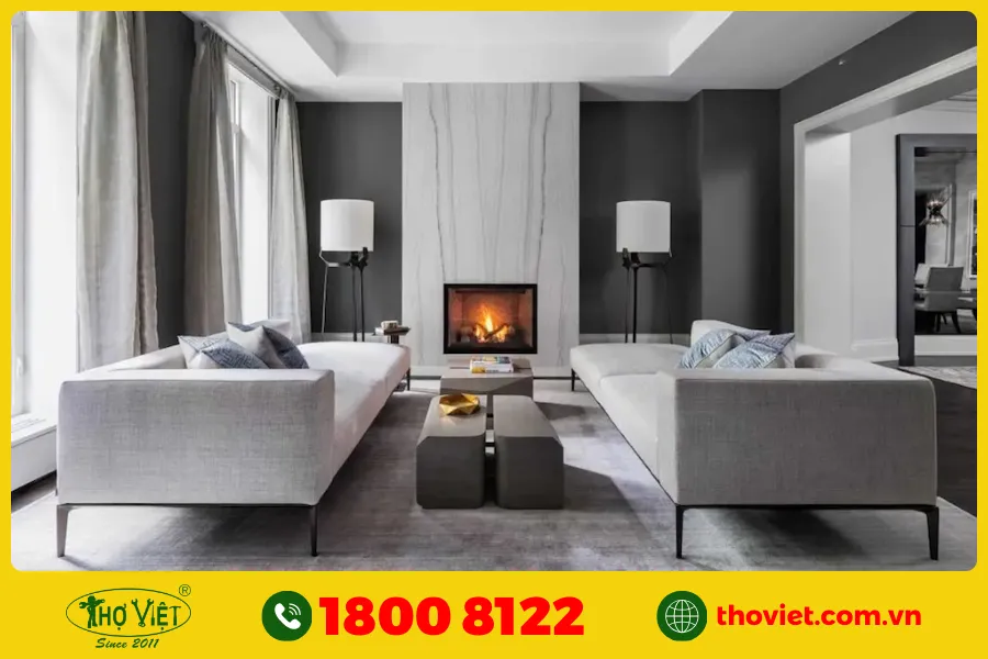 20+ Ý tưởng sơn phòng khách màu trắng xám