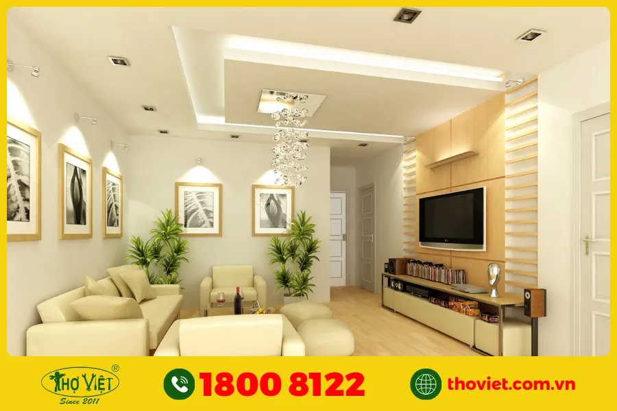 Ý nghĩa của màu vàng kem khi sơn cho phòng khách