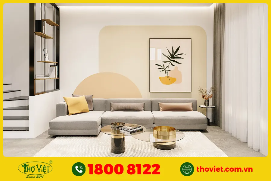 20+ Ý tưởng sơn phòng khách màu vàng kem
