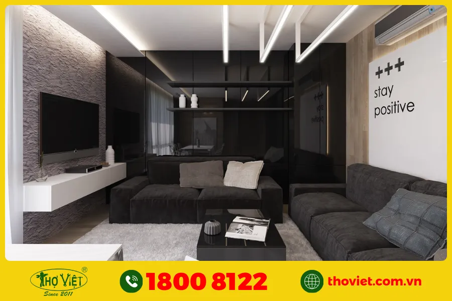 Ý nghĩa của màu xám khi sơn cho phòng khách