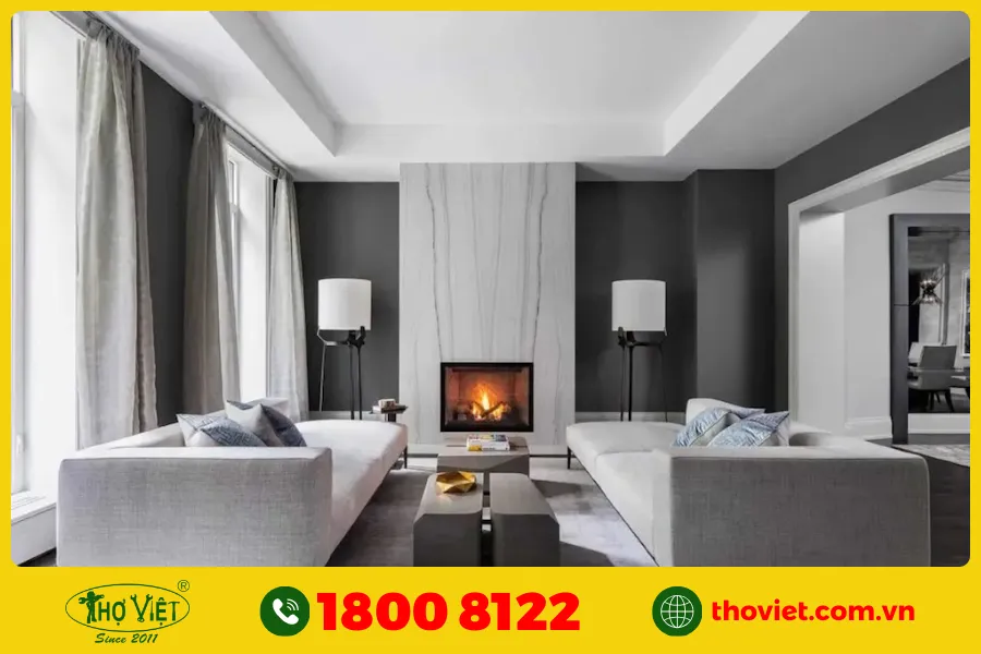 20+ Ý tưởng sơn phòng khách màu xám