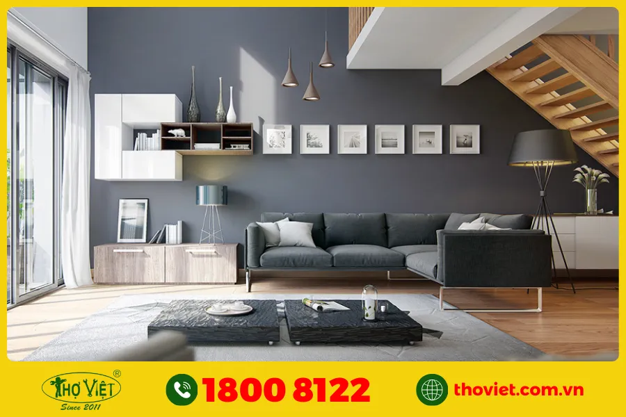 20+ Ý tưởng sơn phòng khách màu xám