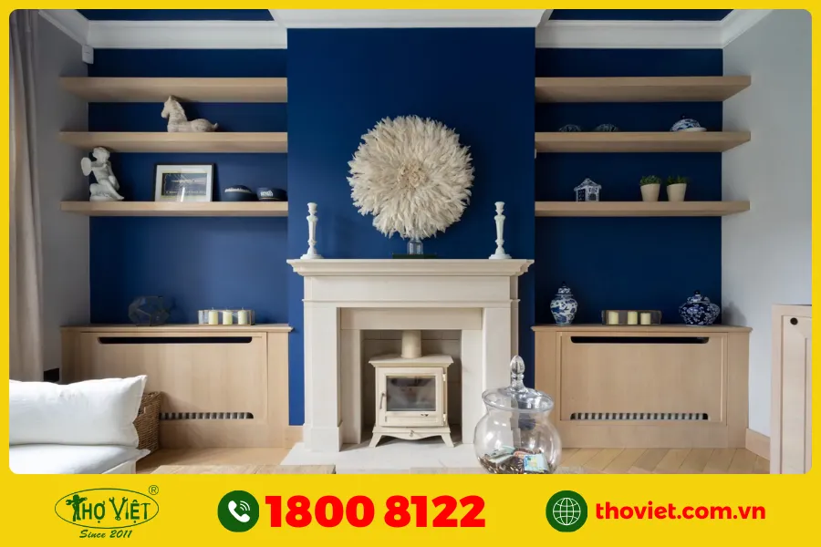 20+ Ý tưởng sơn phòng khách màu xanh