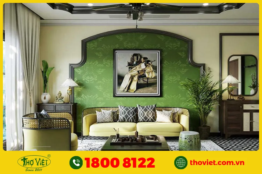 20+ Ý tưởng sơn phòng khách màu xanh lá cây