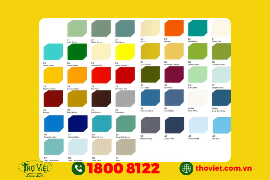 Lựa chọn màu sắc kỹ