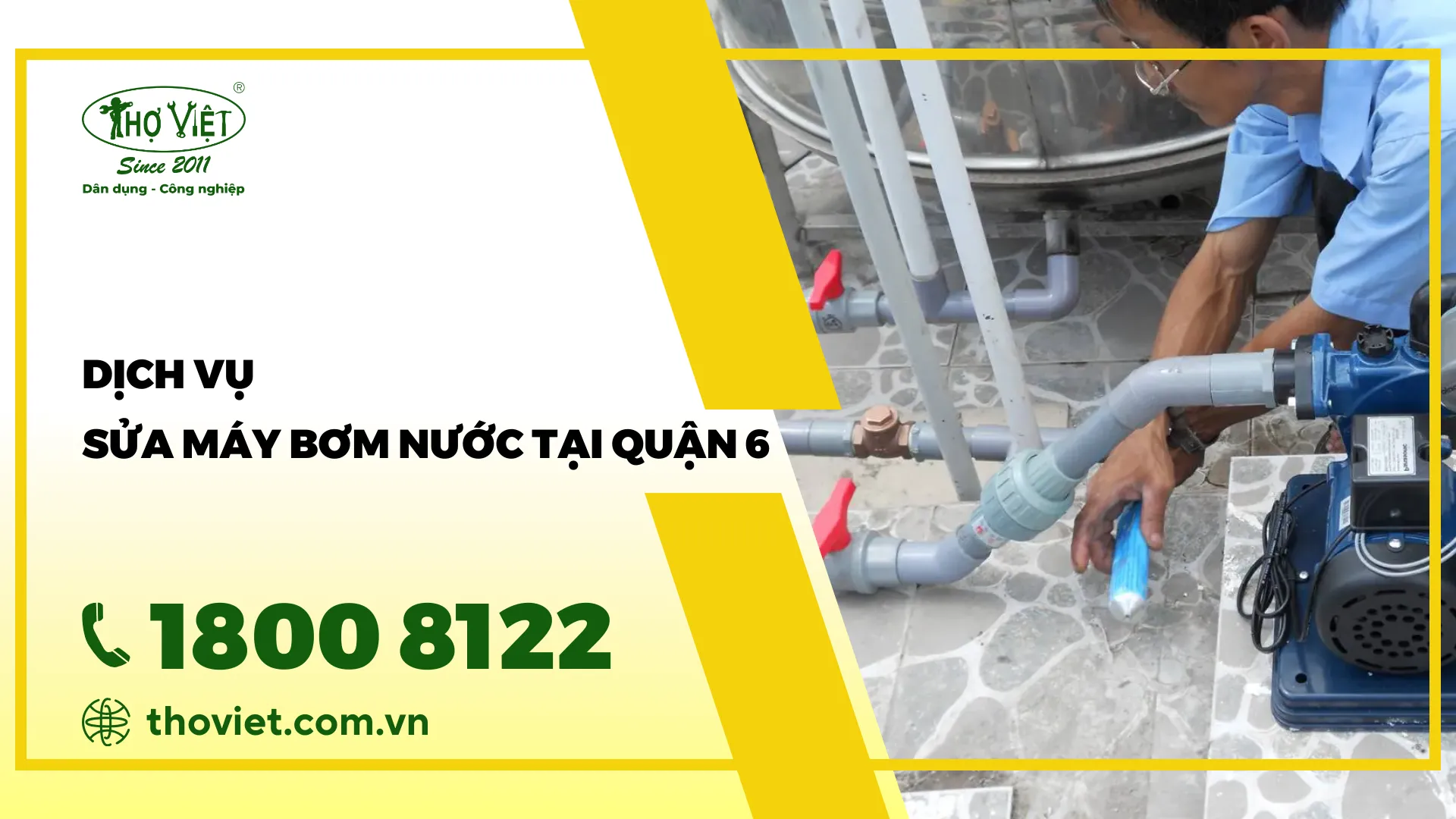 Sửa máy bơm nước tại quận 6 - GỌI NGAY 1800 8122