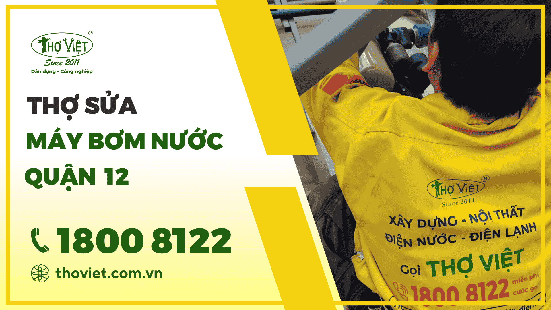 Thợ sửa máy bơm nước tại quận 12