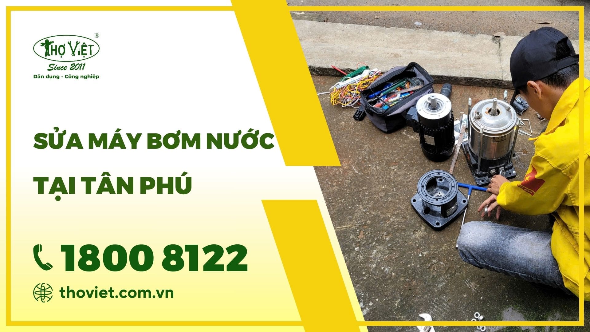 Thợ sửa máy bơm nước tại quận tân phú