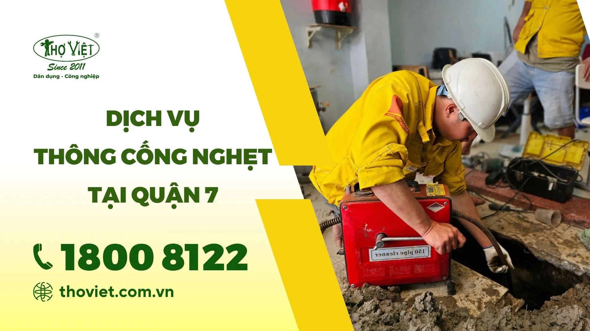 Thông cống nghẹt quận 7 giá rẻ, uy tín