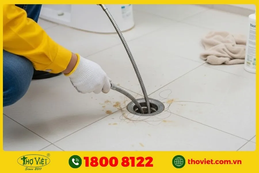 Quy trình thông cống nghẹt - Thợ Việt