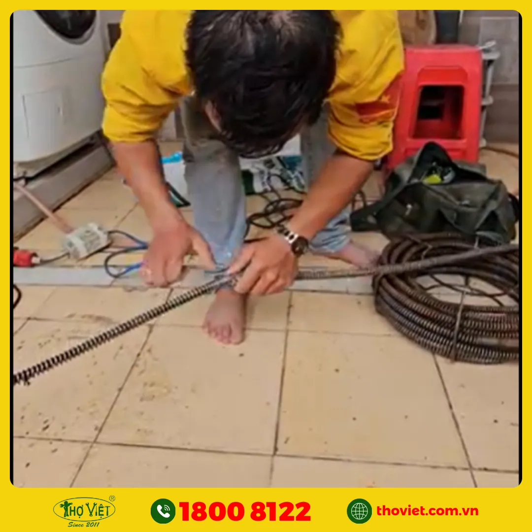 Quy trình thông cống nghẹt - Thợ Việt