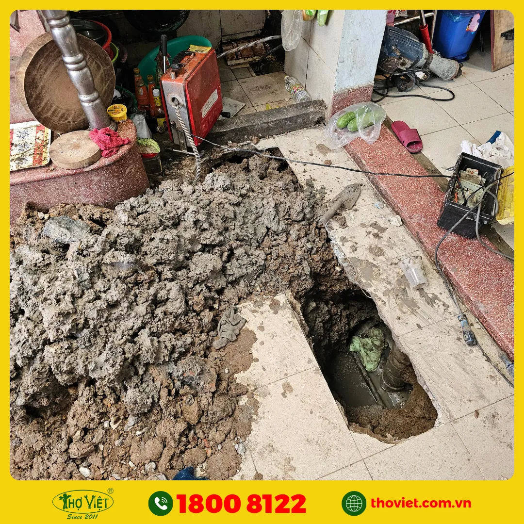 Quy trình thông cống nghẹt - Thợ Việt