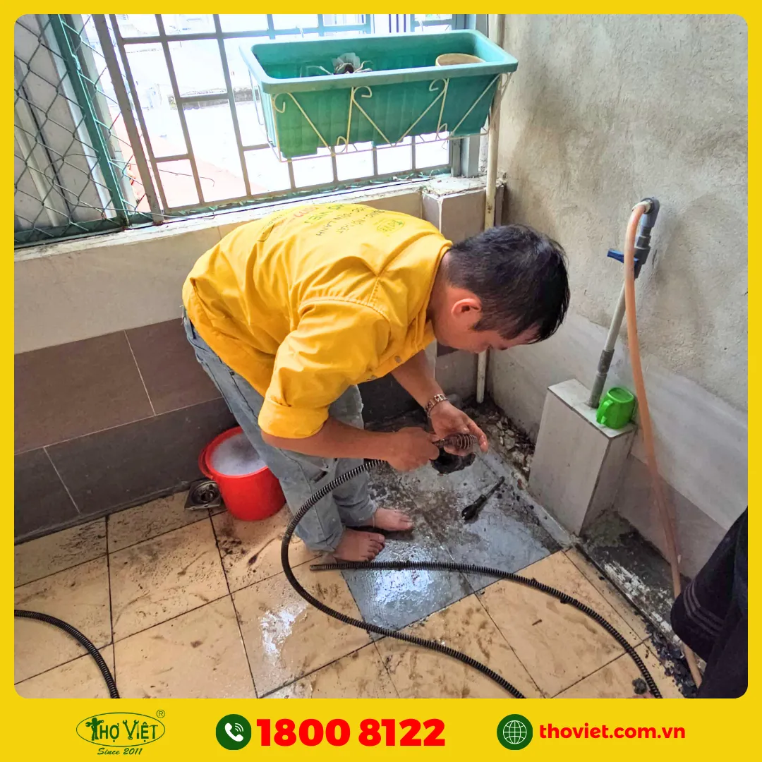 Quy trình thông cống nghẹt - Thợ Việt