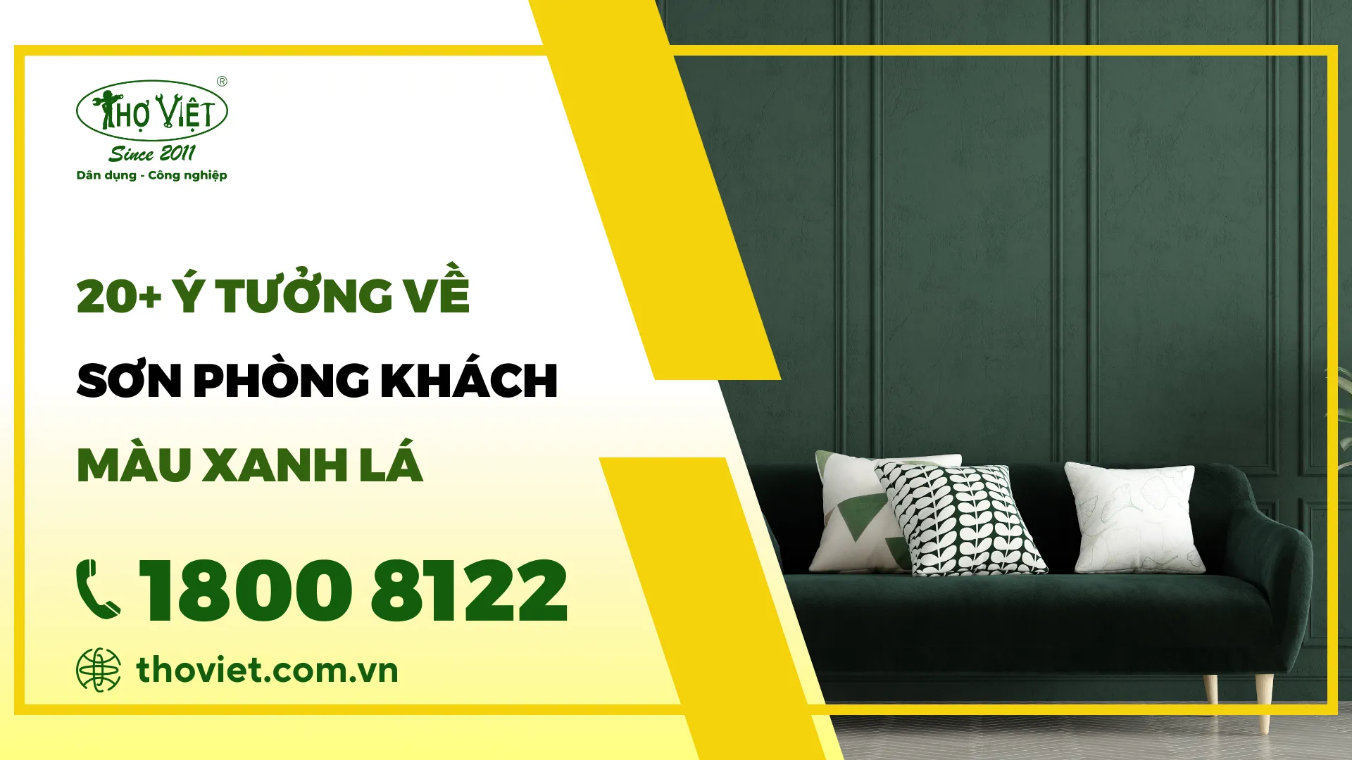 20+ Mẫu sơn phòng khách màu xanh lá được yêu thích nhất [nam]