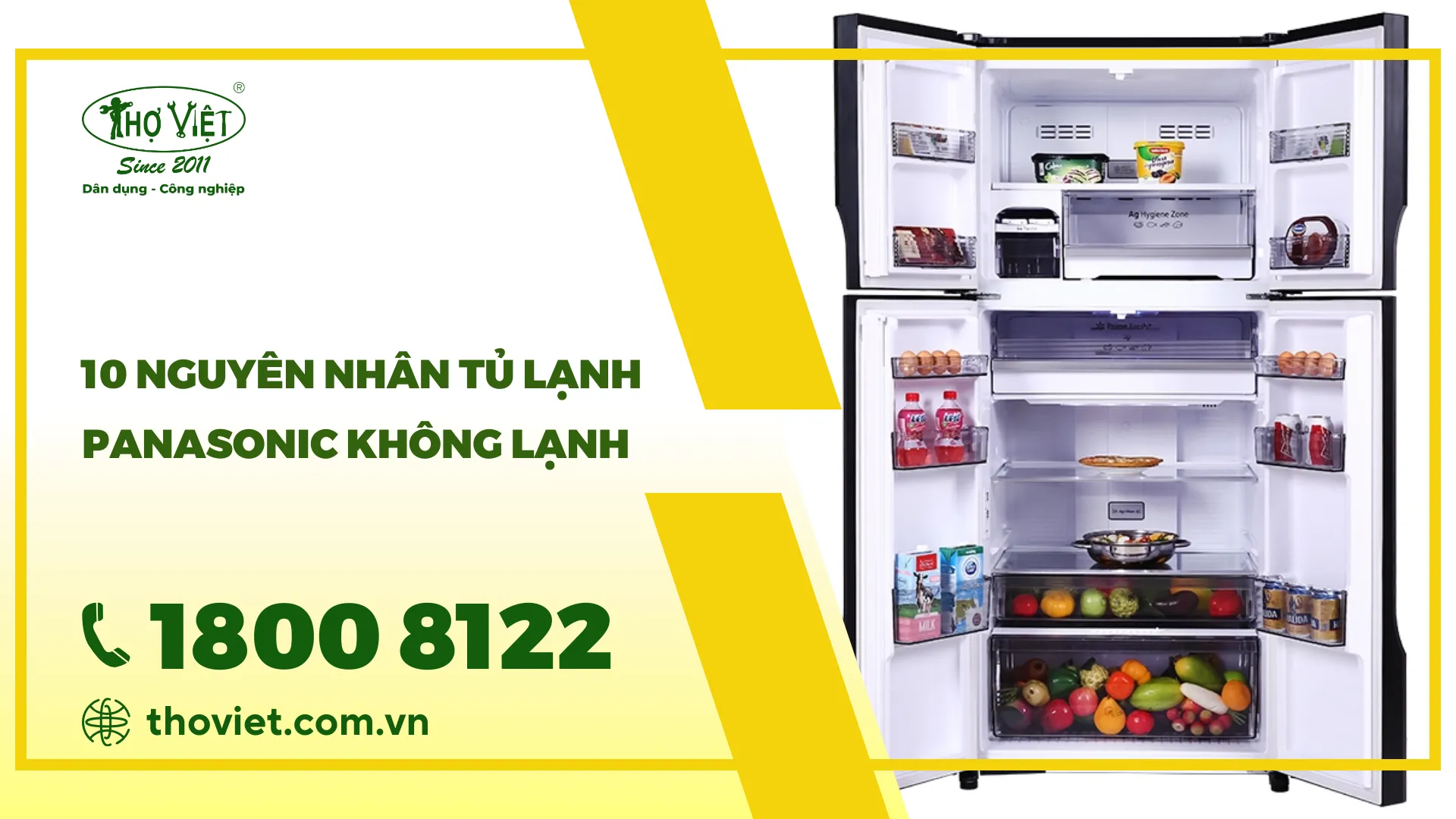 10 Nguyên nhân & Cách khắc phục tủ lạnh Panasonic không lạnh