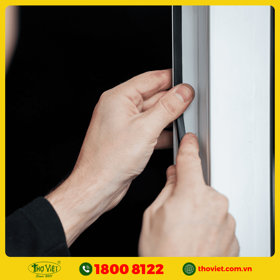 Miếng ron cao su cửa bị hở
