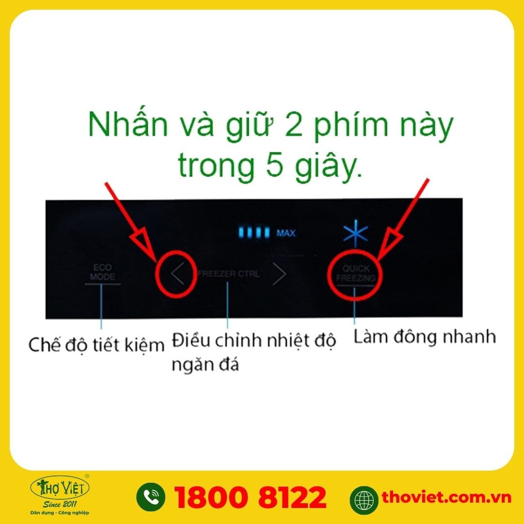 Cách kiểm tra bộ làm đá tủ lạnh Toshiba inverter