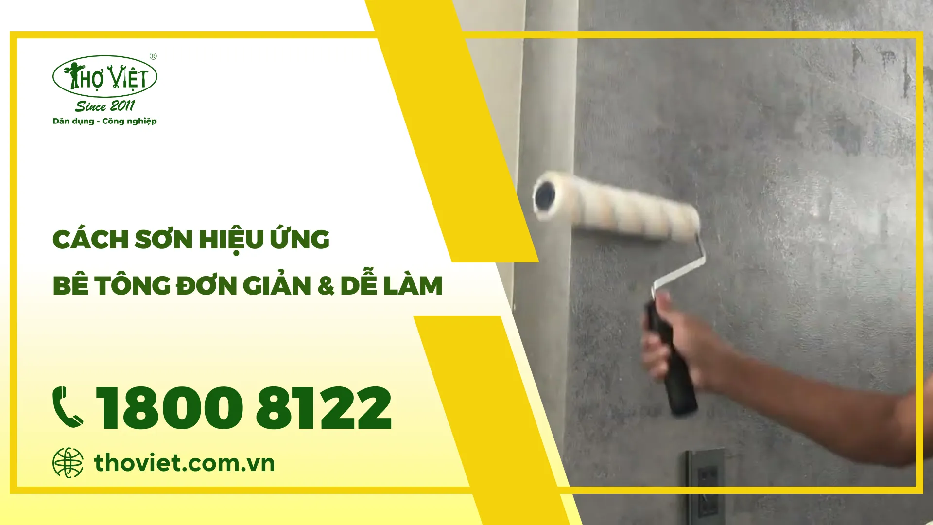 Cách sơn hiệu ứng bê tông đơn giản & dễ làm
