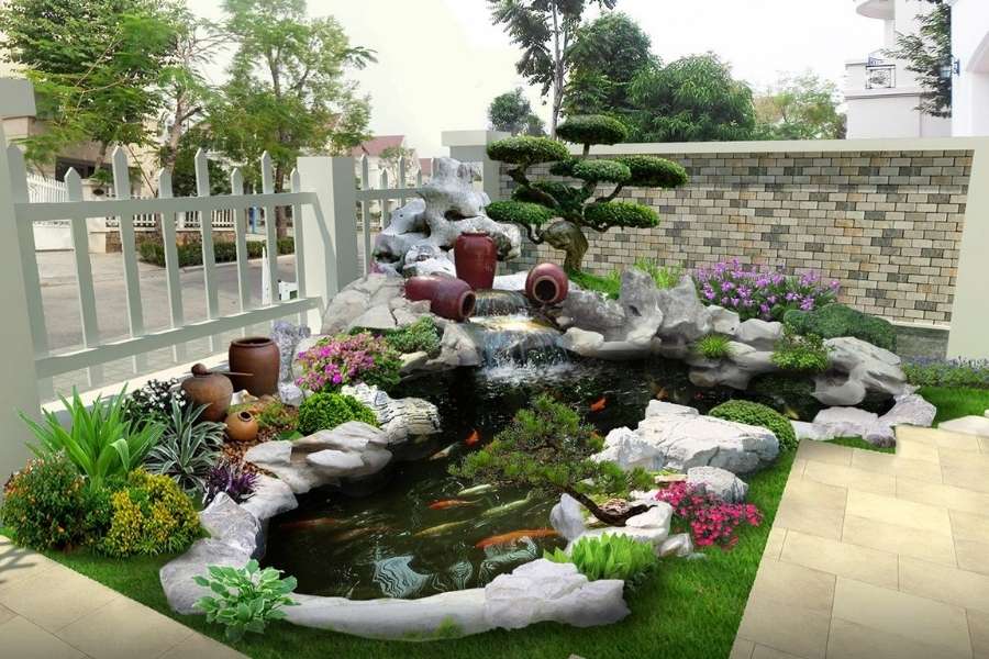 Cải tạo hồ cá Koi