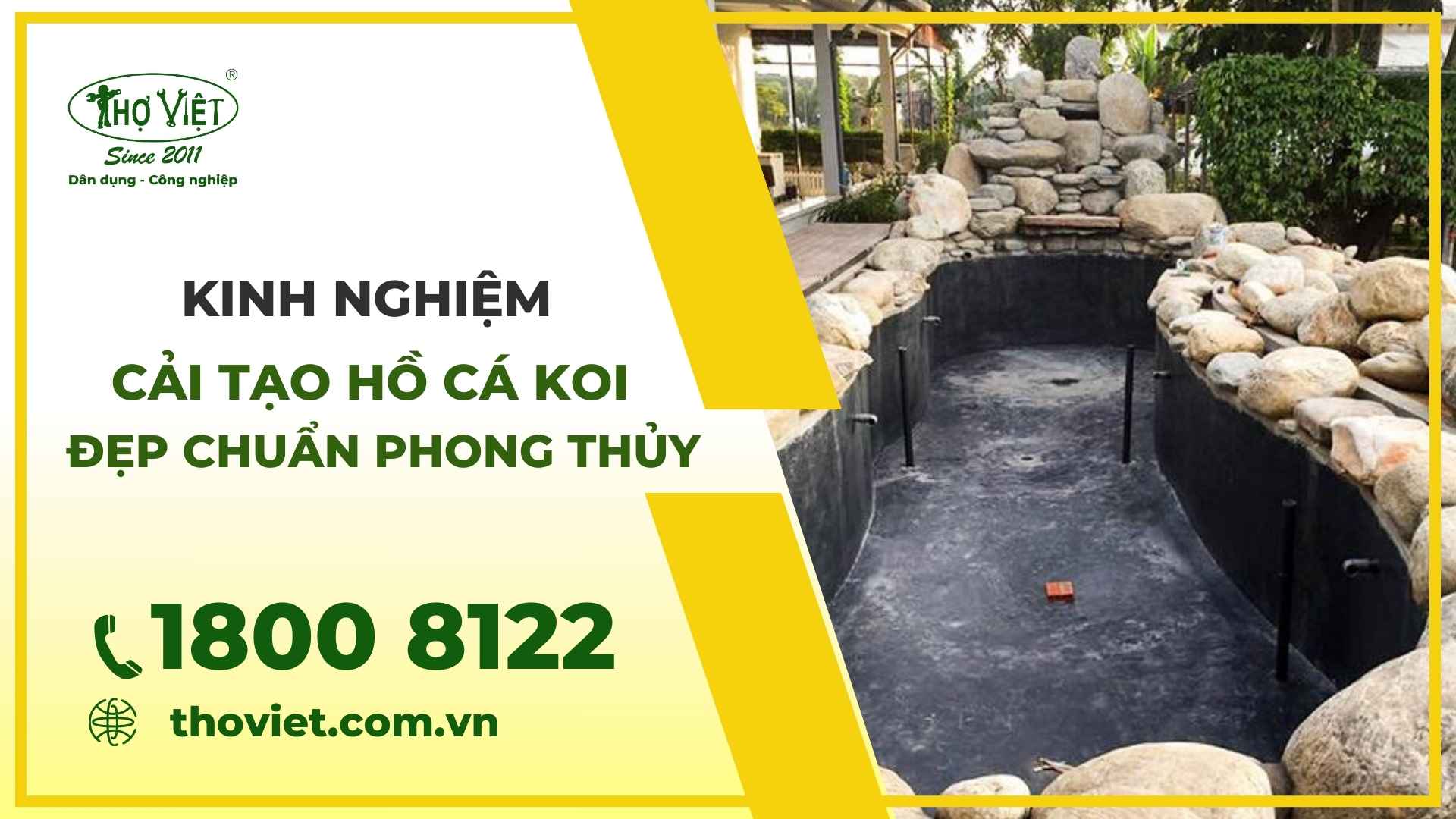 Cải tạo hồ cá Koi