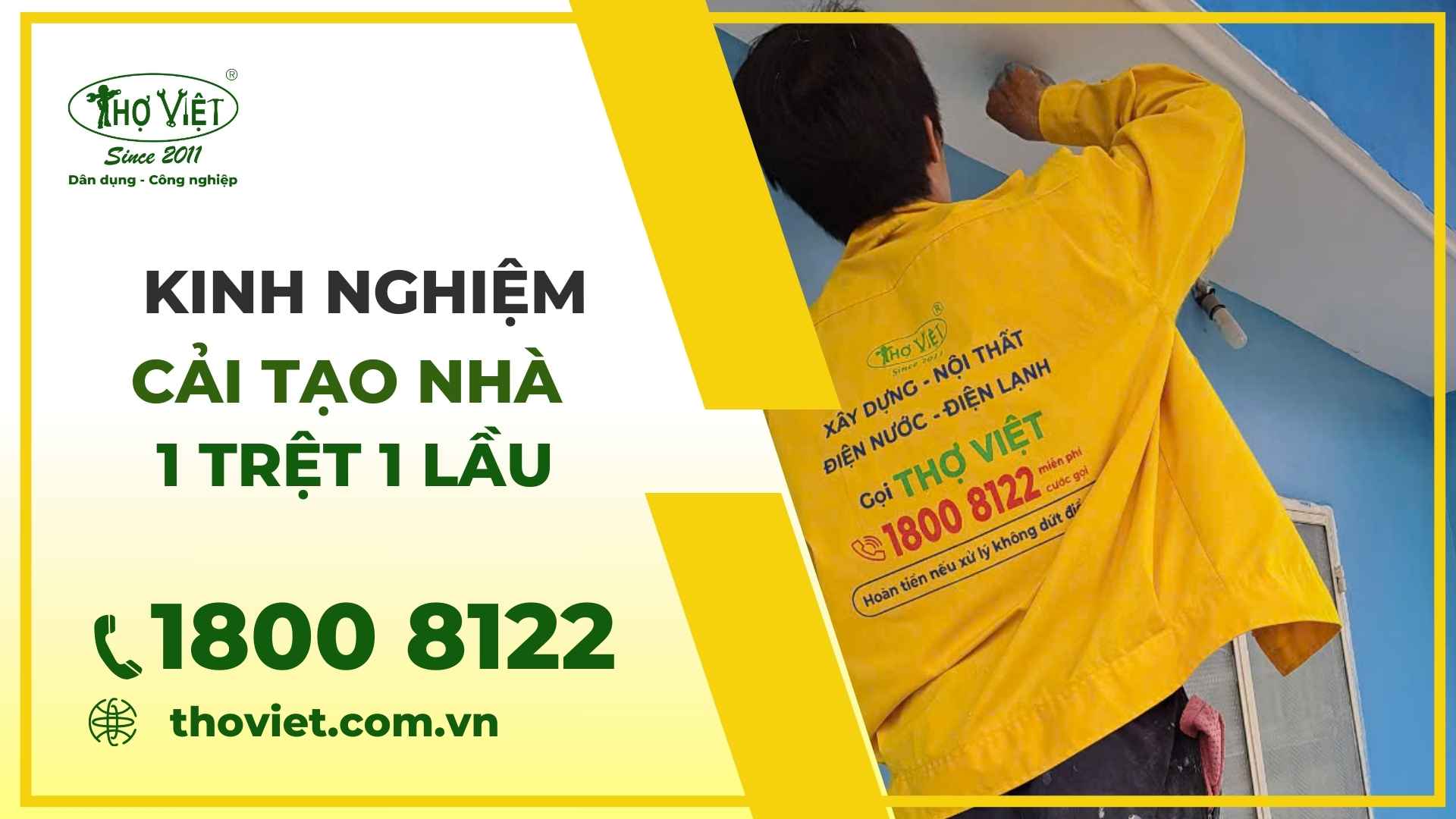 Cải tạo nhà 1 trệt 1 lầu