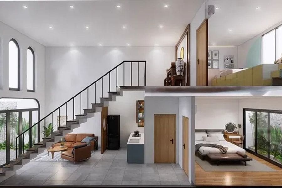 Cải tạo nhà cấp 4 có gác lửng
