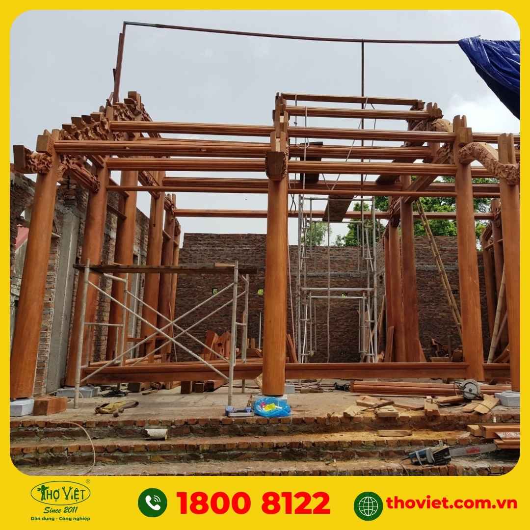 Cải tạo nhà gỗ 3 gian tại Thợ Việt