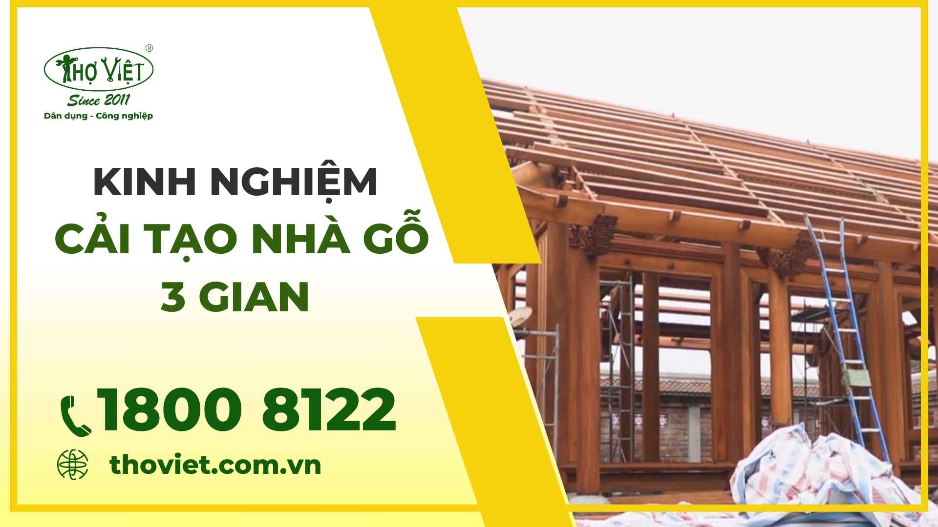 Cải tạo nhà gỗ 3 gian