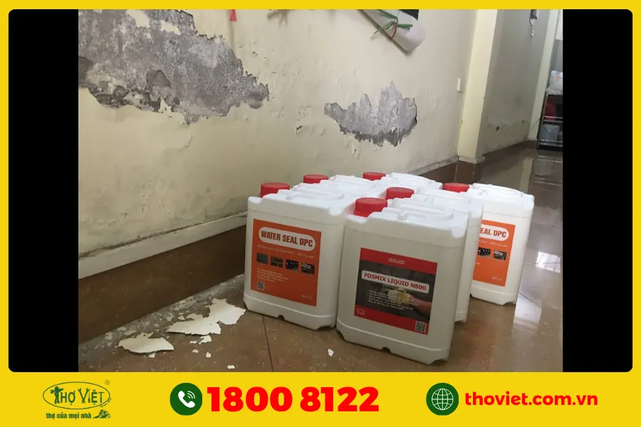 Chống thấm chân tường bằng dung dịch Silicate