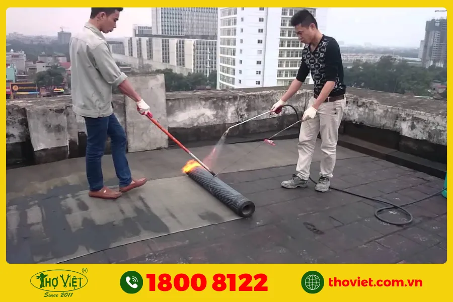 Sử dụng màng chống thấm khò nóng