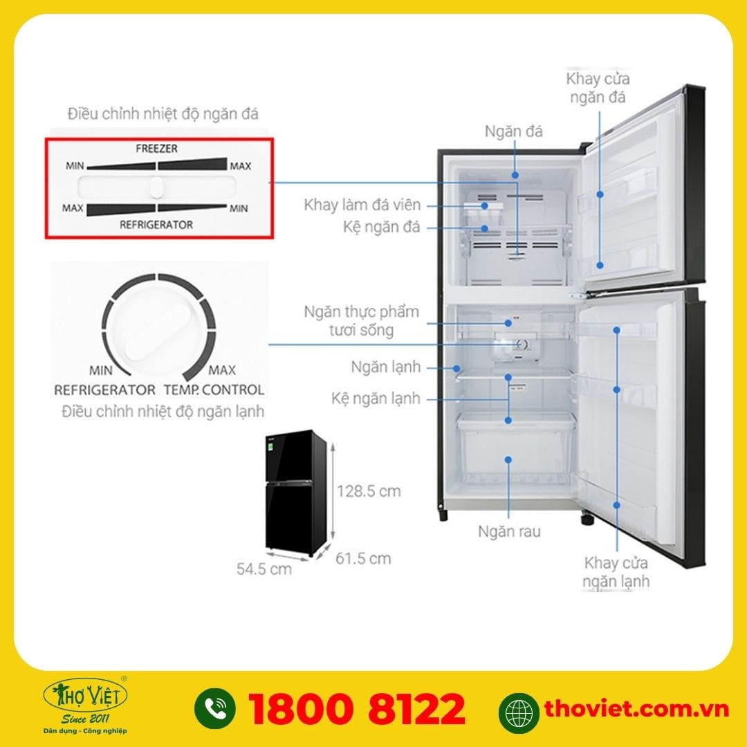 Điều chỉnh nhiệt độ thích hợp tránh để tủ lạnh bị kêu