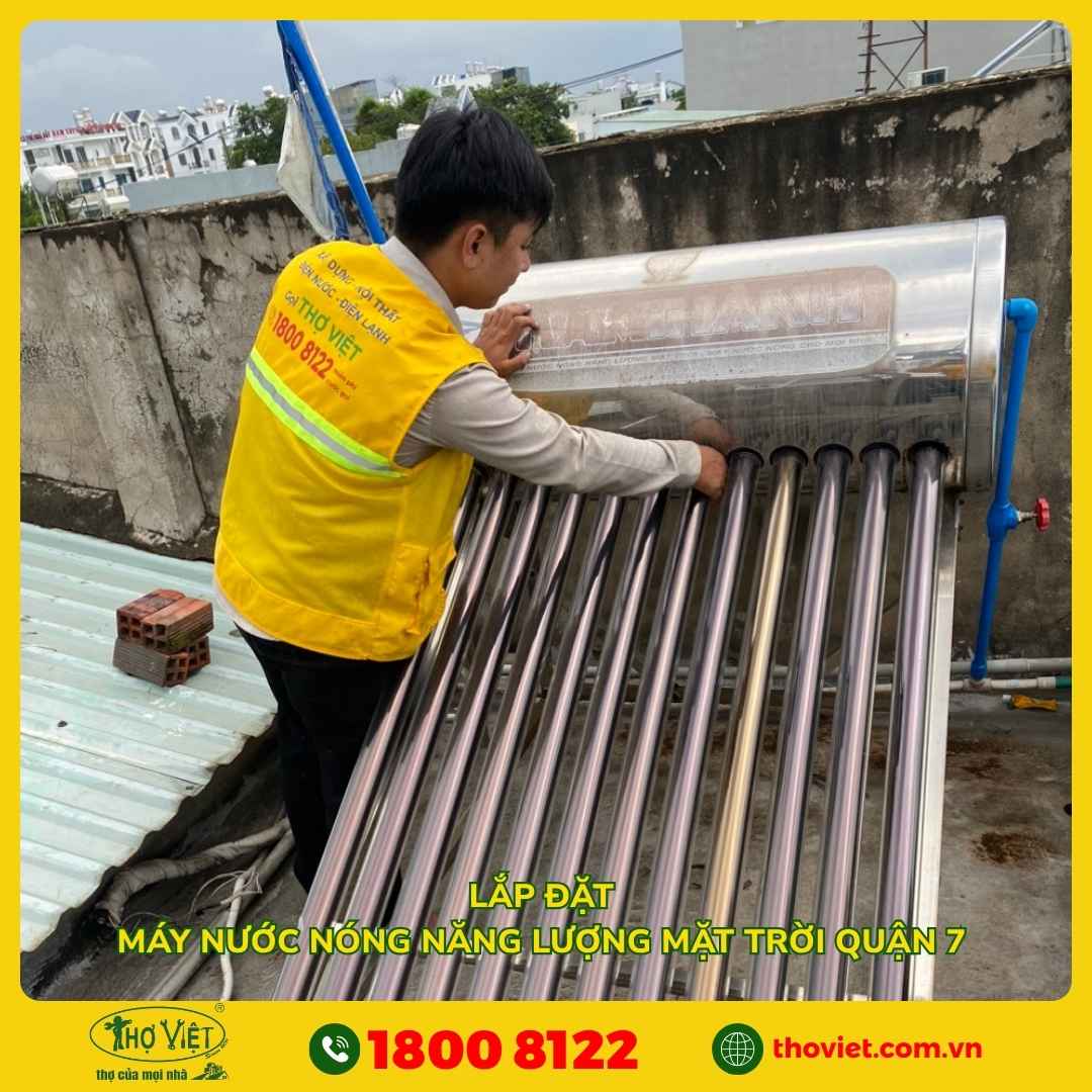 Lắp đặt máy nước nóng năng lượng mặt trời quận 7