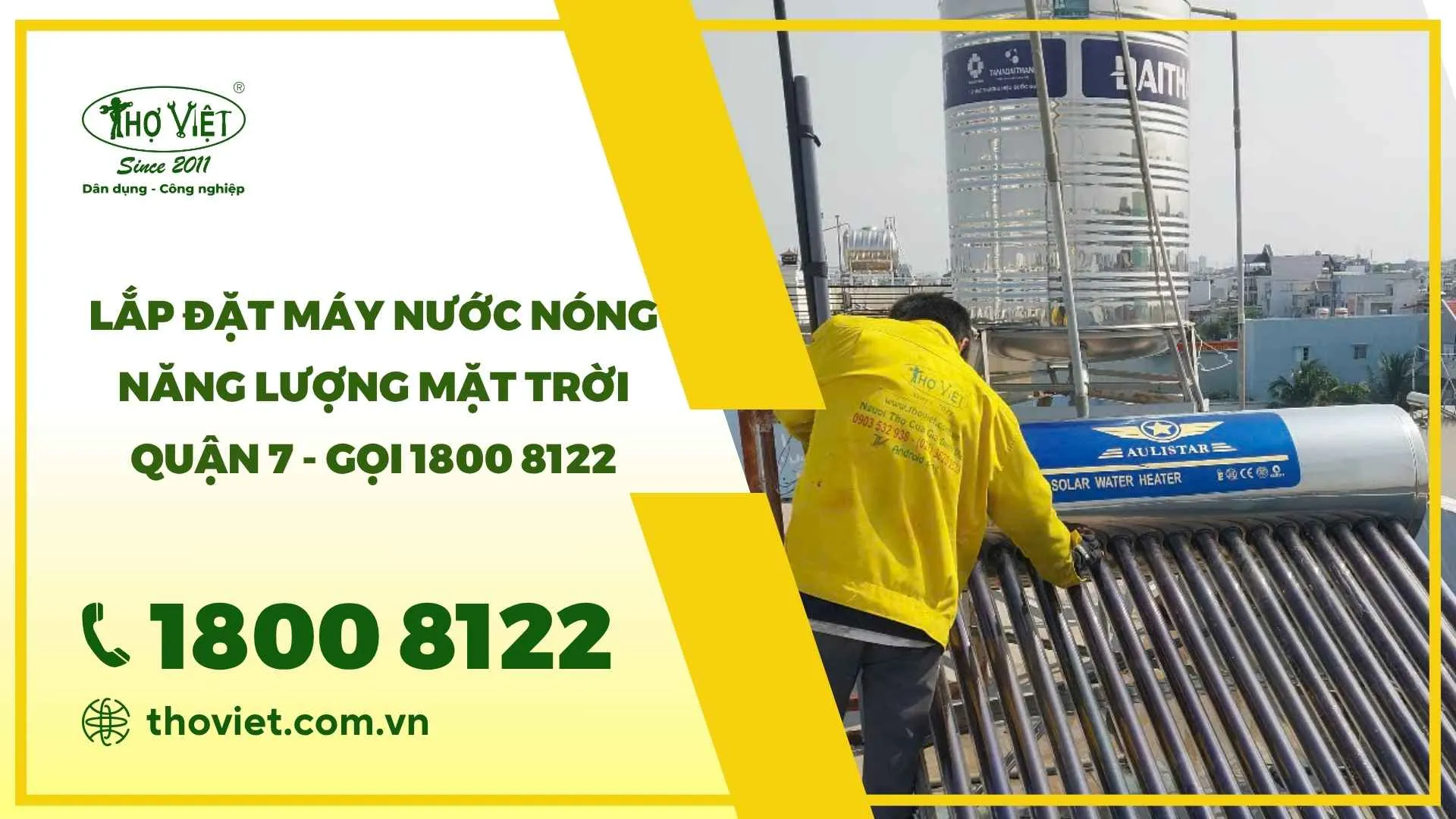 Lắp đặt máy nước nóng năng lượng mặt trời quận 7