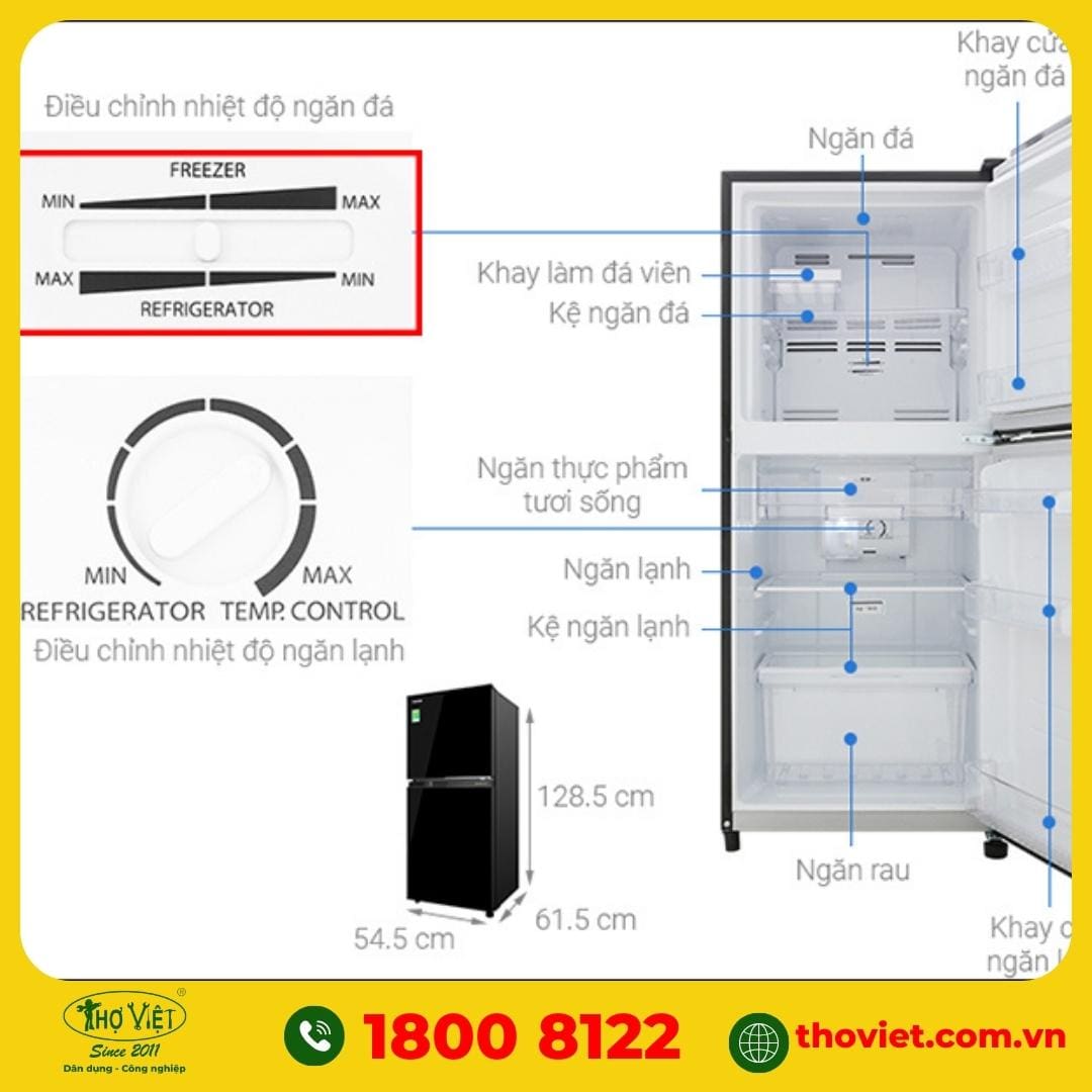 Nút điều chỉnh nhiệt độ sai cách