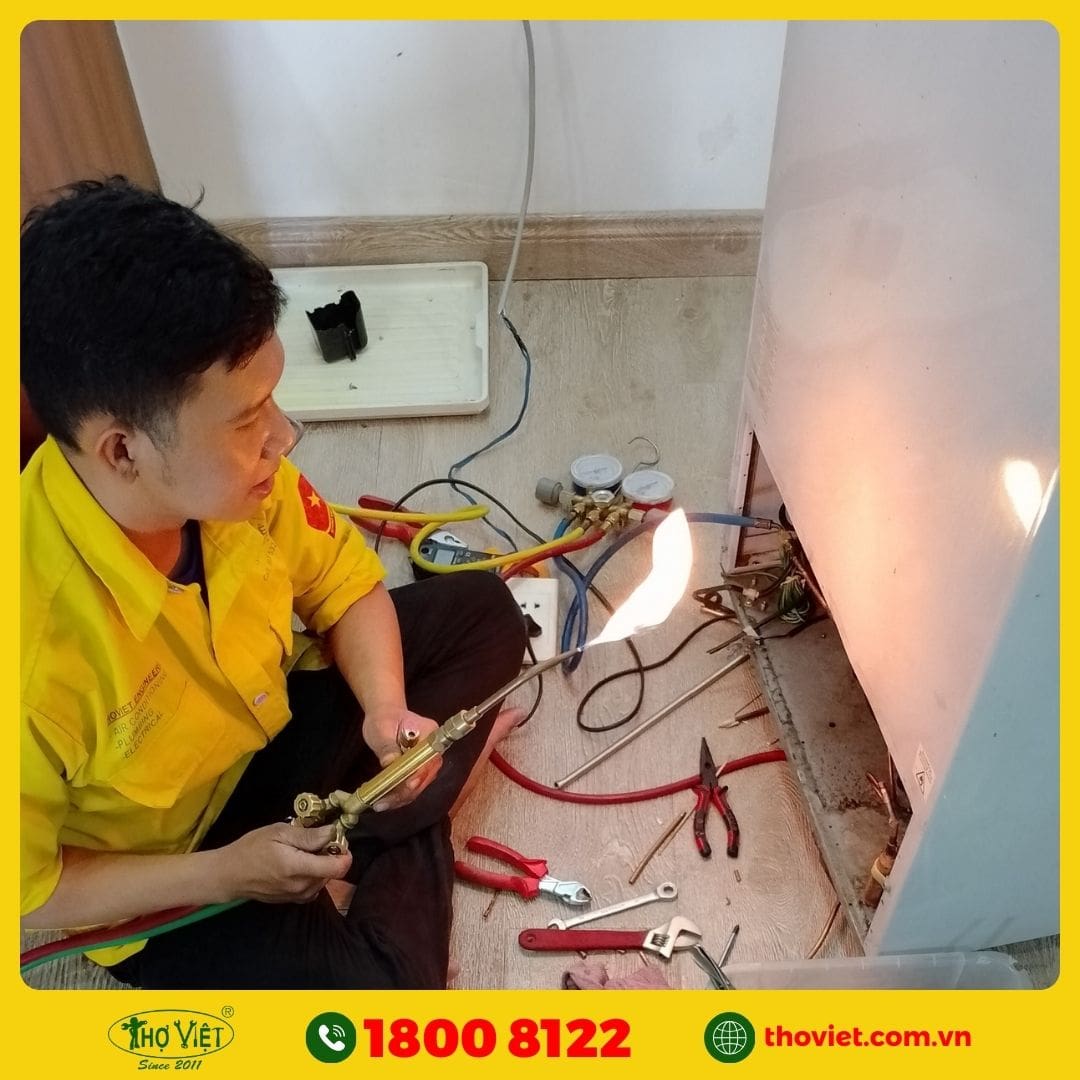 Quy trình sửa tủ lạnh sanyo