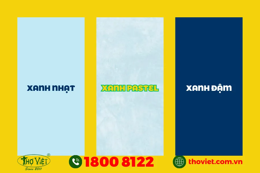 Nên chọn tone màu xanh phù hợp