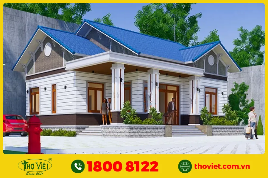 Các mẫu nhà cấp 4 màu xanh được yêu thích nhất 2026