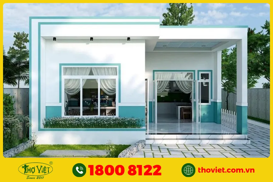 Các mẫu nhà cấp 4 màu xanh được yêu thích nhất 2026