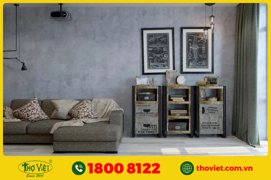 10+ Ý tưởng sơn tường giả bê tông đẹp nhất hiện nay